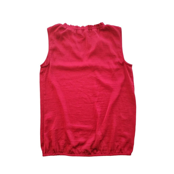 41‎ Hawthorn Red Mabilia Tie Neck Sleeveless Blouse - Picture 5 of 5